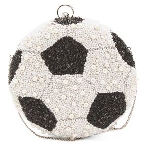 NWT Beaded Soccer Ball Clutch Crossbody